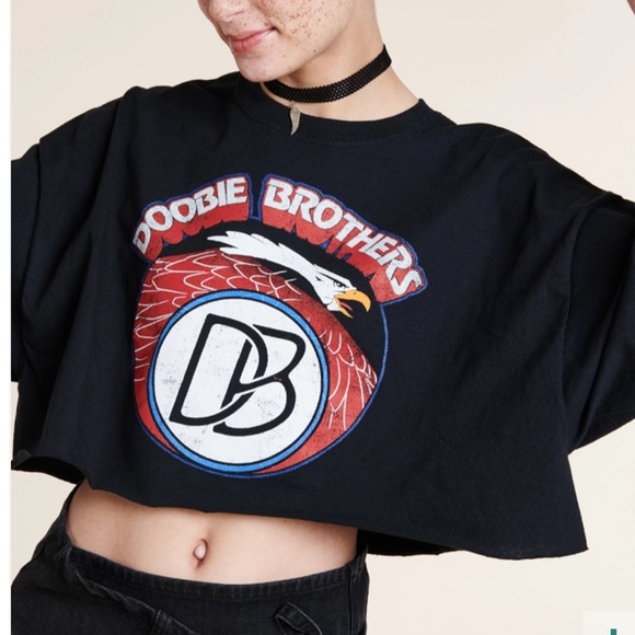 Earthbound Trading x Doobie Brothers crop T-shirt - Picture 1 of 2
